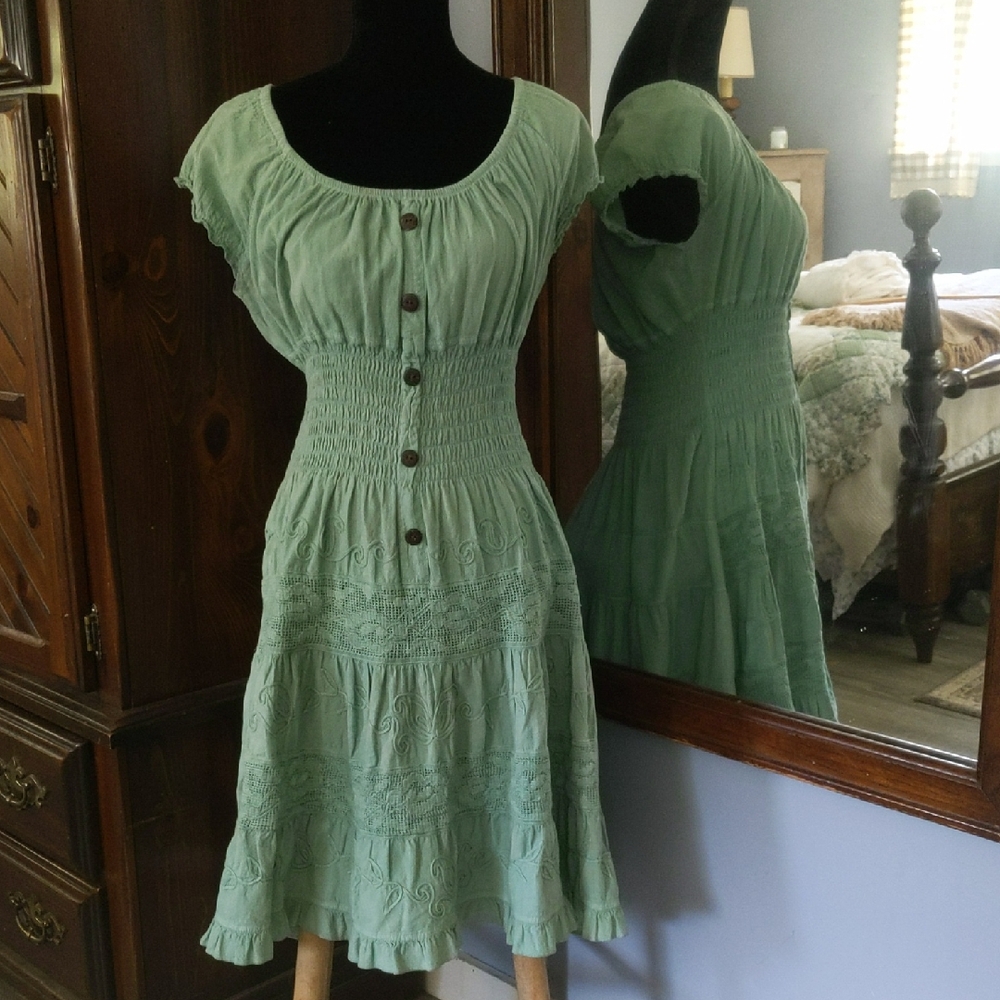 Green Cotton Dress
